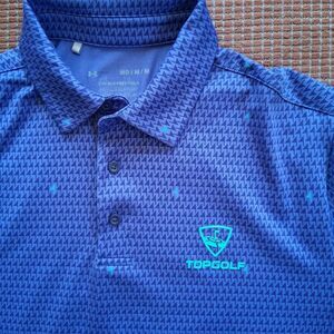 Under Armour Top Golf The Playoff Polo Shirt Men’s Medium Blue Employee